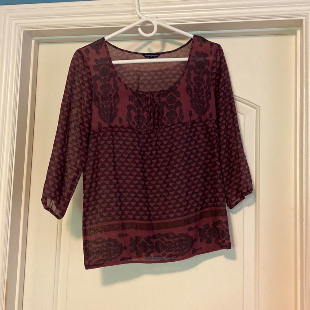 Purple Long Sleeve Top